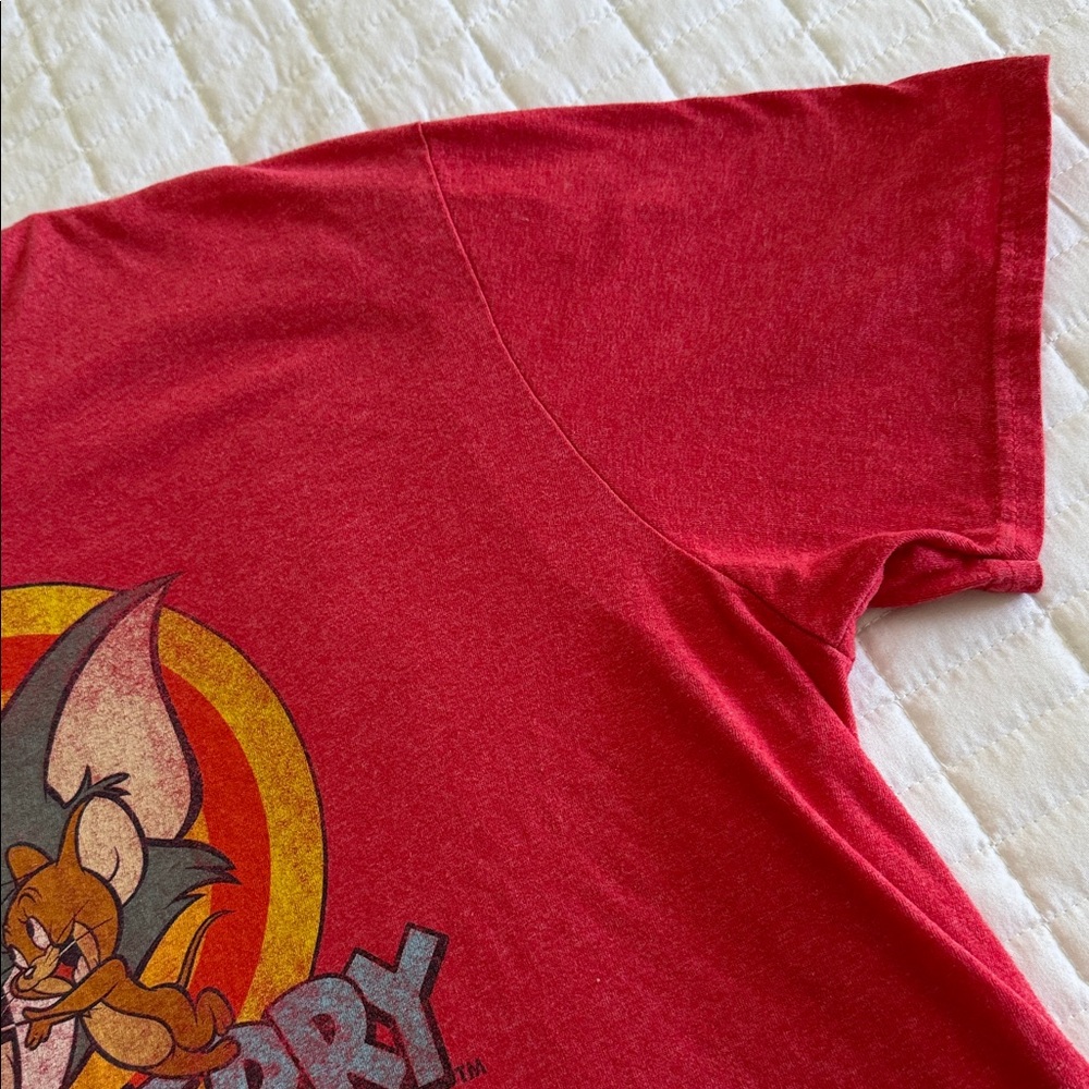 Adult Vintage Style Tom & Jerry Graphic Short Sleeve T-Shirt & Crew Neck Sz XL - Picture 7 of 11